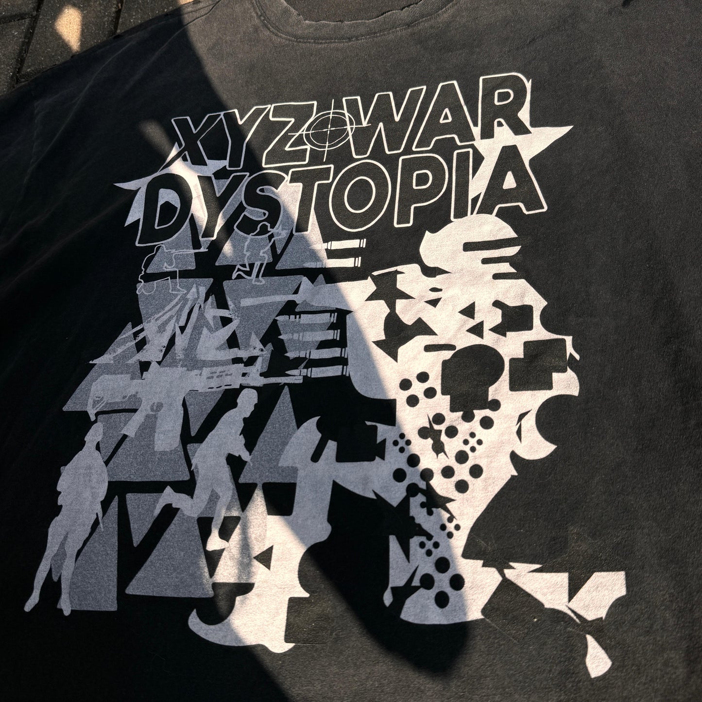 XYZ WAR DYSTOPIA Wash Grey T-Shirt