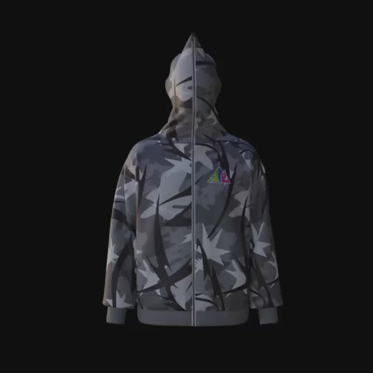 XYZ Grey "ISO"Camo Hoodie Jacket